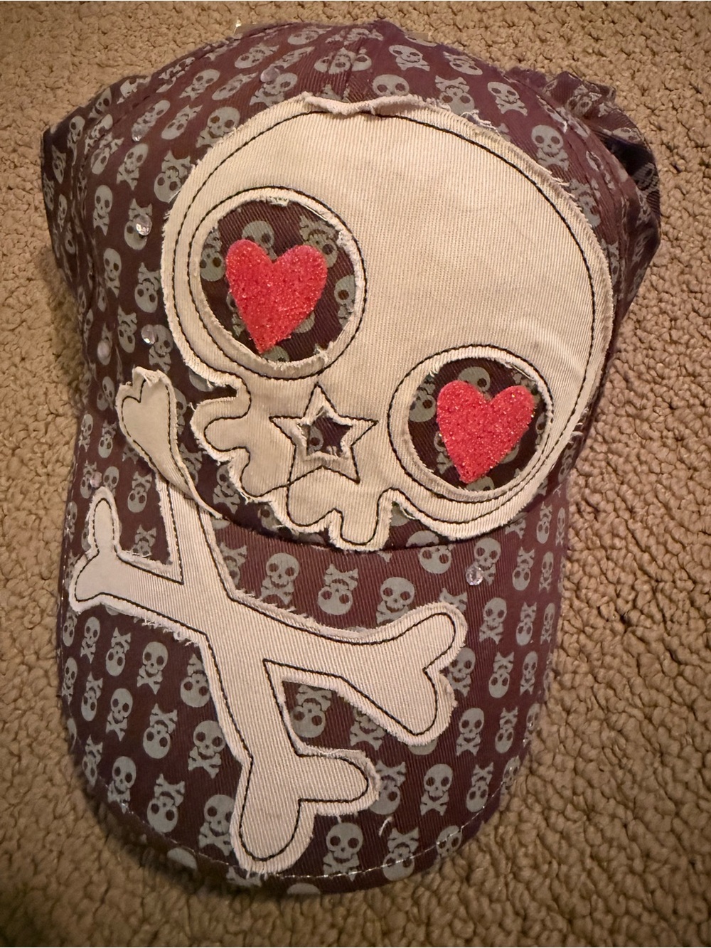 Pink Cookie Pink and Yellow Skull & Rose Graphic